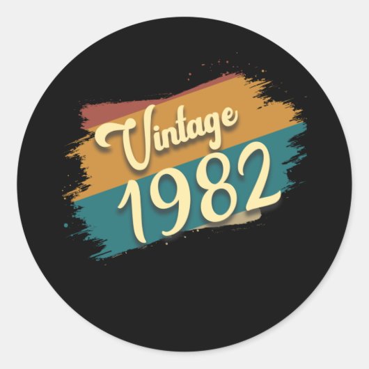 Sticker Rond 1982 vintage (Devant)