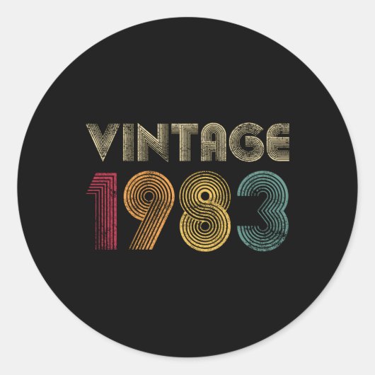 STICKER ROND 1983 40E 40 (Devant)