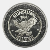 Sticker Rond 1984 Subshine Mint .999 Silver Round  (Devant)