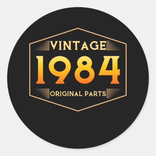 Sticker Rond 1984 vintage (Devant)