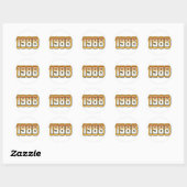 STICKER ROND 1988 (Feuille)