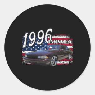 Sticker Rond 1996 96 Impala Lowrider Ss 4 juillet Américain