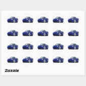 Sticker Rond 1999-05 Miata Dark Blue Car (Feuille)