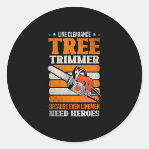 Sticker Rond 19.Arboriste pour un coupe-arbre