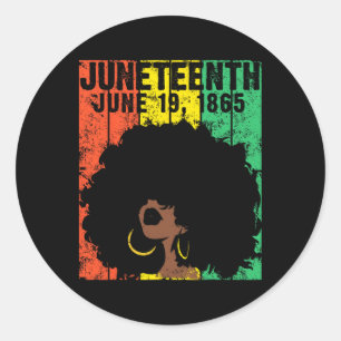 Sticker Rond 19 juin 1865 Ancêtres Afro-Américains