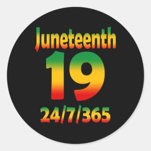Sticker Rond 19 juin Ancêtres Black African Melanin