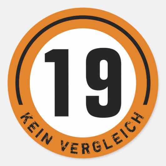 STICKER ROND #19 RACING (Devant)