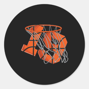 Sticker Rond 19e anniversaire Basketball Hommes