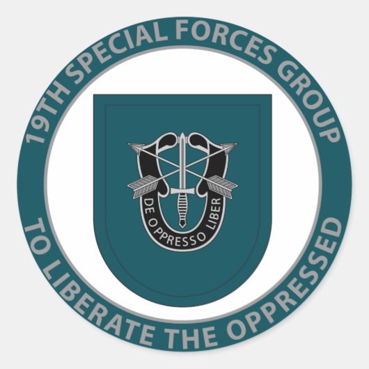 Sticker Rond 19e Groupe des forces spéciales (Devant)