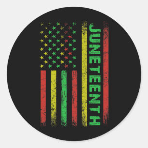 Sticker Rond 19E Junte Dans L'Histoire Noire Drapeau 11E Junte
