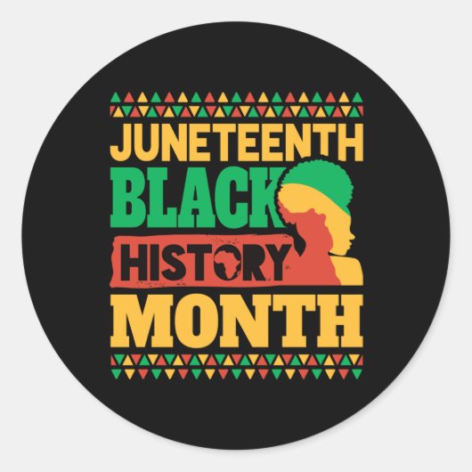 Sticker Rond 19e Mois de l'histoire des Noirs (Devant)