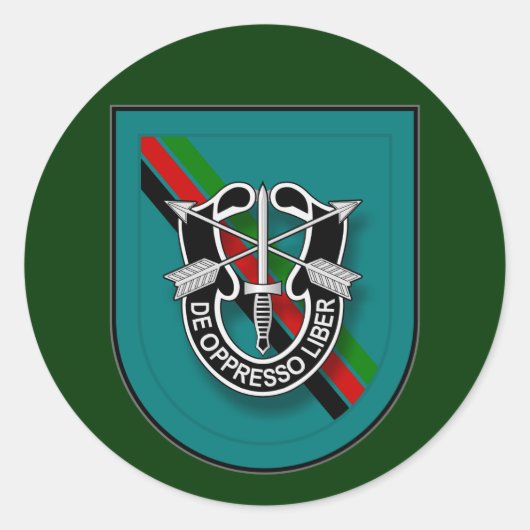 Sticker Rond 19e SFG(A) - Service en Afghanistan UA (Devant)