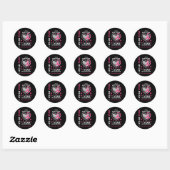 Sticker Rond 1 an Cancer Libre Maman Pink Sensibilisation Danse (Feuille)