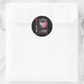 Sticker Rond 1 an Cancer Libre Maman Pink Sensibilisation Danse (Sac)