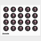 Sticker Rond 1 an Cancer Libre Maman Pink Sensibilisation Danse (Feuille)