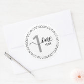 Sticker Rond 1 an de jalon (Enveloppe)