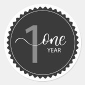 Sticker Rond 1 an de jalon    (Devant)