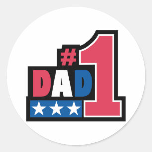 Sticker Rond #1 Cadeau Papa