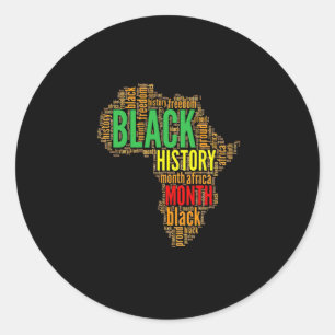 Sticker Rond 1 Carte Afrique Vintage Poi Giftvintage Black Amer