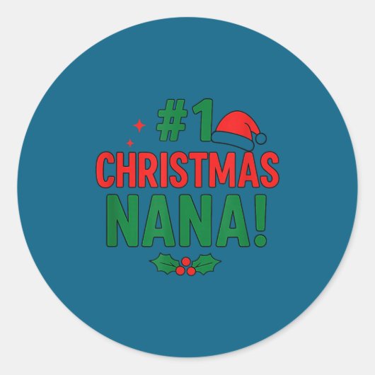 Sticker Rond #1 Christmas Nana  (Devant)