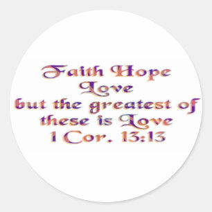 Sticker Rond 1 Corinthiens 13:13