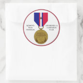 STICKER ROND 1 ÉTOILE DE CAMPAGNE KOSOVO WAR VETERAN (Sac)