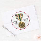 STICKER ROND 1 ÉTOILE DE CAMPAGNE PERSIAN GULF VETERAN (Enveloppe)