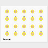 Sticker Rond 1 heureux (Feuille)