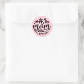 Sticker Rond #1 Maman Script Hearts Fête des mères (Sac)