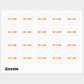 STICKER ROND 1 USD (Feuille)