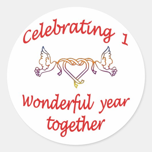 Sticker Rond 1er. ANNIVERSAIRE (Devant)