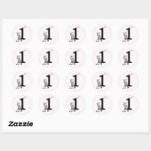 Sticker Rond 1er anniversaire (Feuille)