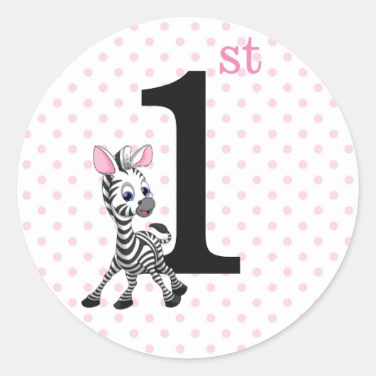 Sticker Rond 1er anniversaire (Devant)