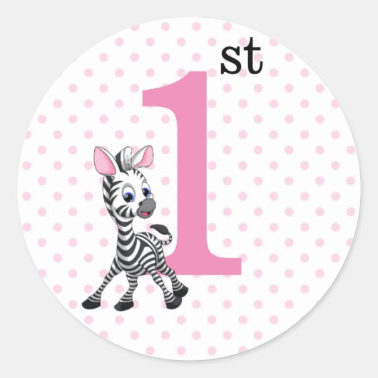 Sticker Rond 1er anniversaire (Devant)