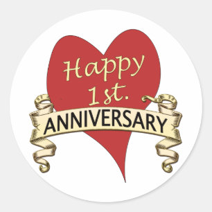 Sticker Rond 1er. Anniversaire