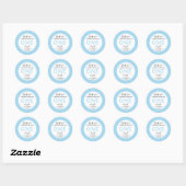 Sticker Rond 1er anniversaire bleu (Feuille)