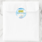 Sticker Rond 1er anniversaire Boy Cake (Sac)