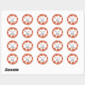 Sticker Rond 1er anniversaire Citrouille Merci automne (Feuille)