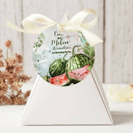 Sticker Rond 1er anniversaire de la pastèque