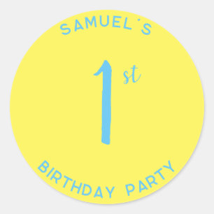 Sticker Rond 1er anniversaire personnel Premier anniversaire
