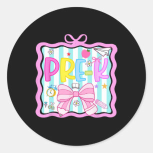 Sticker Rond 1er jour de pré-maternelle Préparatoire Ck à l'éco