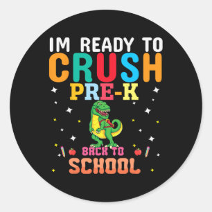Sticker Rond 1Er Jour Des Filles Prék Garçons Retour À L'École