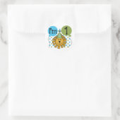 Sticker Rond 1er Lion Anniversaire Tshirts et cadeaux (Sac)