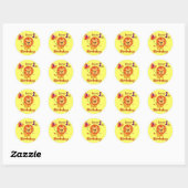 Sticker Rond 1er Lion d'anniversaire (Feuille)