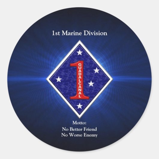 Sticker Rond 1er mars division (Devant)