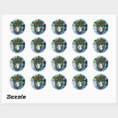 Sticker Rond 1er Opérations spéciales usacapoc commande vétéran (Feuille)