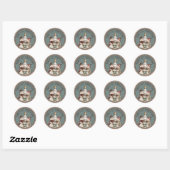 Sticker Rond 1er Snowmen de Noël pour bébé (Feuille)
