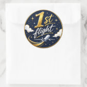 Sticker Rond 1er vol avion (Sac)