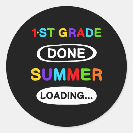 Sticker Rond 1ère année 1ère année 1ère année terminée Chargeme (Devant)