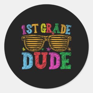 Sticker Rond 1ère année Dué Retour à l'école Premier jour de l'